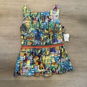 Anthropologie Multicolor Artistic Blouse M NWT